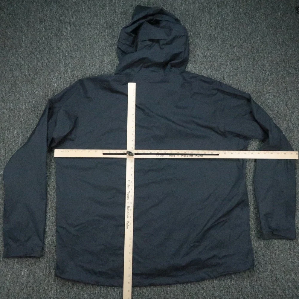 Orvis Jacket Mens XXL Navy Blue Ultralight Storm 2.5L Full Zip Hooded Waterproof